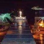 Vessel crashes into closed bascule bridge