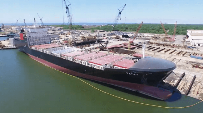 Watch: Crowley Carries Out Sea Trial Of Second LNG ConRo Ship ‘Taino’