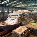 The Spectrum of the Seas leaves the dock