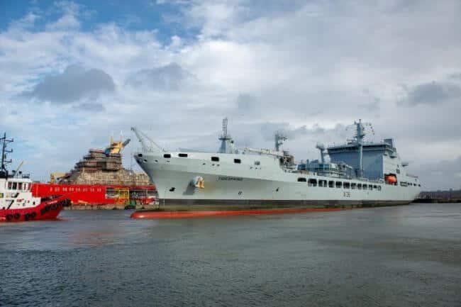 Cammell Laird Welcomes RFA Tidespring Kick-Starting New 10-Year Through Life Support Contracts