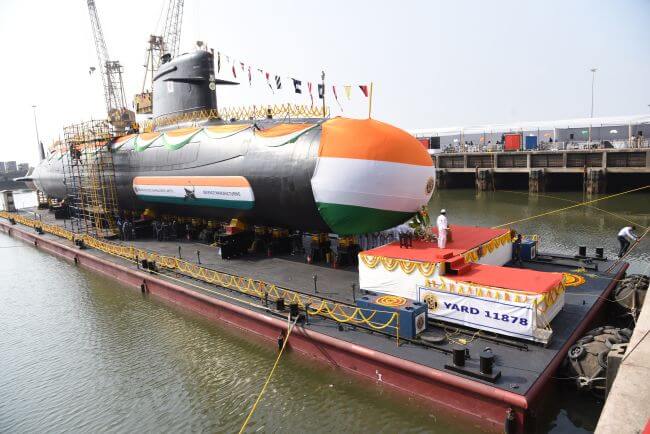 Launch of Fourth Scorpene Class Submarine - VELA