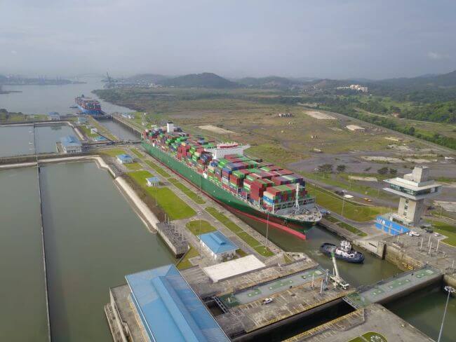 Watch: Largest Vessel In Dimension To Pass Through Expanded Panama Canal