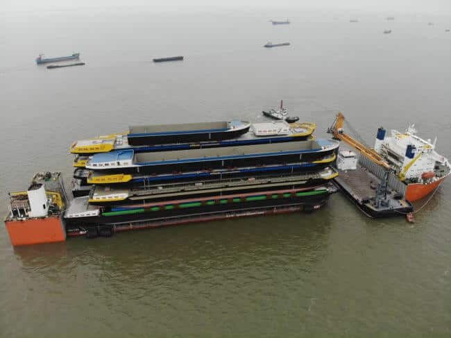 Concordia Damen ships 18 hulls from Shanghai to Rotterdam