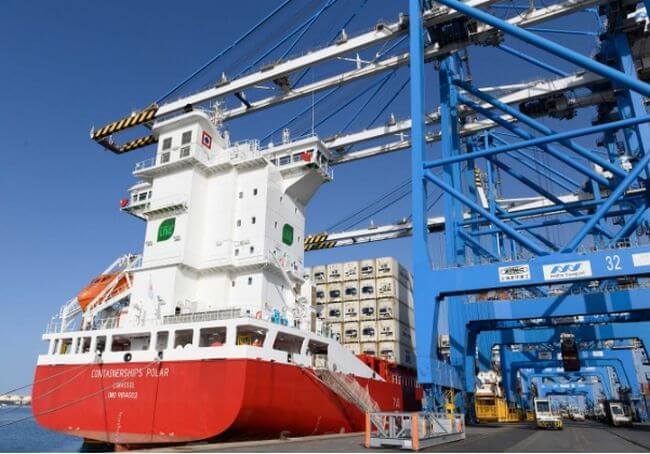 Malta Freeport hosts its first LNG-powered container ship