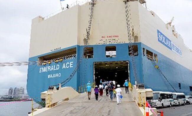 MOL Hosts Tour of Car Carrier to Celebrate Marine Day 