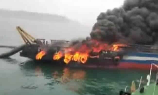 Watch: Fire Breaks Out In Offshore Support Vessel ‘Coastal Jaguar’; 28 Crew Members Rescued, 1 Dead
