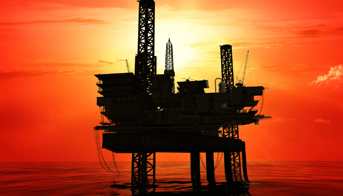 Solitary Oil Rig in the Arabian Sea