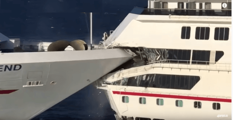 Watch: Two Cruise Ships Collide At Mexico Port, Video Goes Viral