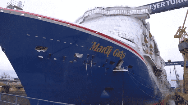 Carnival's Largest Cruise Ship Mardi Gras Floats Out At Meyer Turku Shipyard