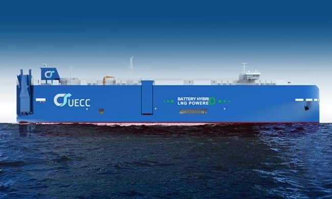 Steel Cutting For UECC’s First Battery Hybrid LNG Powered PCTC