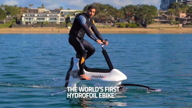 Watch World's First eBike Sailing On Water