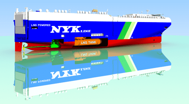 NYK to Build Second LNG-fueled PCTC_