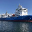 The LNG Bunker vessel ‘Kairos’ has been fitted with the Wärtsilä SceneScan laser-based targetless relative DP reference system. Picture copyright Jann Voss, TSI-LNG, BSM Germany