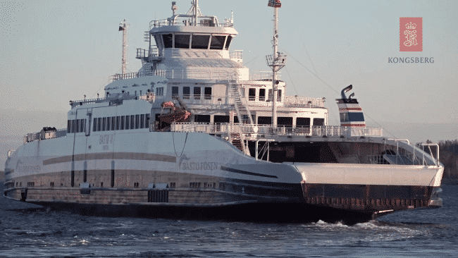 world's first auto transit ferry with passenger onboard