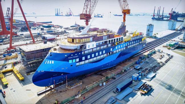 Ulstein Launches Third Sunstone Ships' Infinity 'Ocean Victory'__