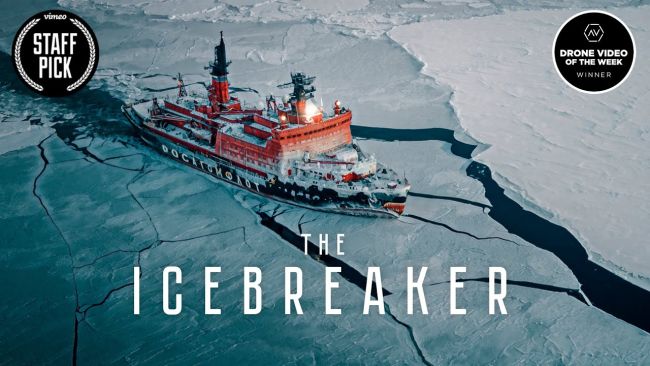 Most Beautiful Video Of The World's Largest Nuclear Icebreaker Ship