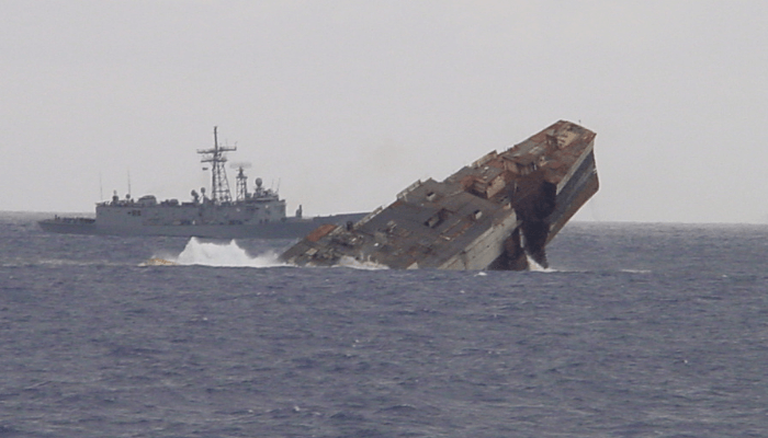 Sinking of warship
