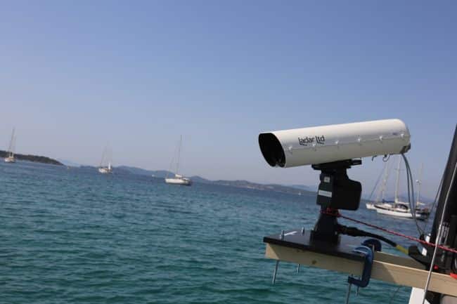 The LADAR system uses narrow laser beam scans, providing a full 3D perspective, accurate and real-time surveillance of the ocean including the problematic ocean surface layer.