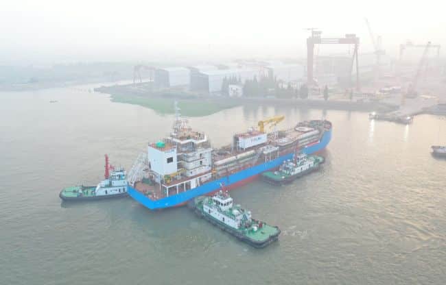 FueLNG, a joint venture between Keppel Offshore & Marine Ltd (Keppel O&M) and Shell Eastern Petroleum (Pte) Ltd, is pleased to announce the launch of Singapore’s first LNG bunkering vessel in Keppel Nantong Shipyard in China