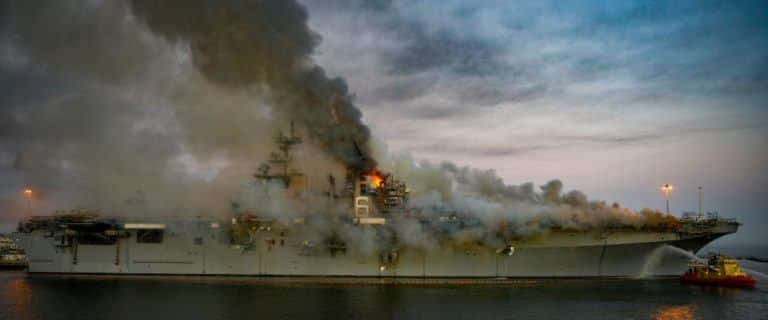 Watch: 21 Injured In Fire Onboard US Navy Ship In San Diego