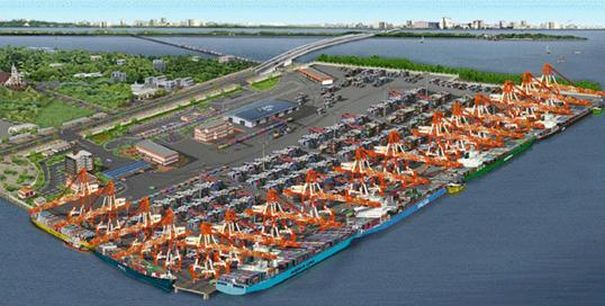 India’s first trans-shipment hub - Vallarpadam Terminal of Cochin Port,Kerala