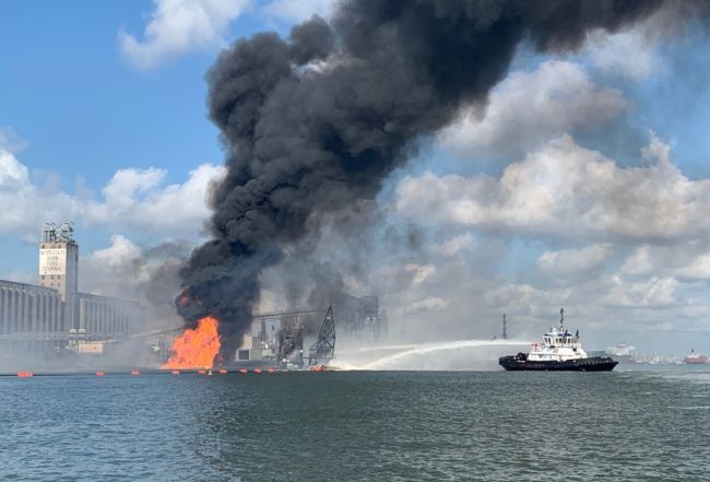 Coast Guard, Partner Agencies Continue to Respond to Dredging Vessel in Corpus Christi, Texas