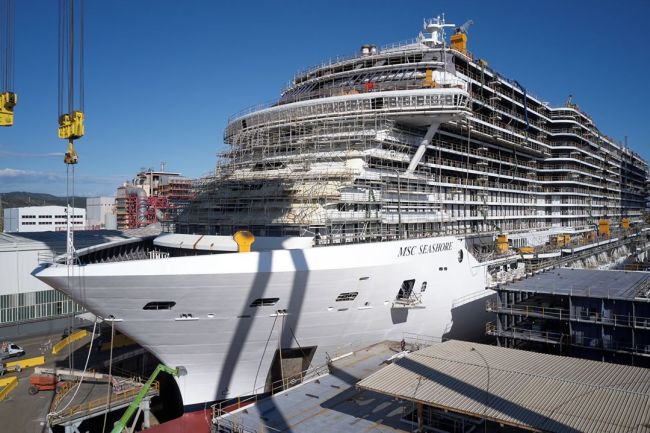 Photos: MSC Cruises Celebrates Float Out Of Its Longest Ship ‘MSC Seashore’