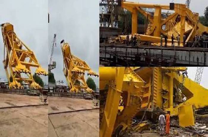 At Least 10 Killed In Crane Accident In Hindustan Shipyard Limited (HSL), India