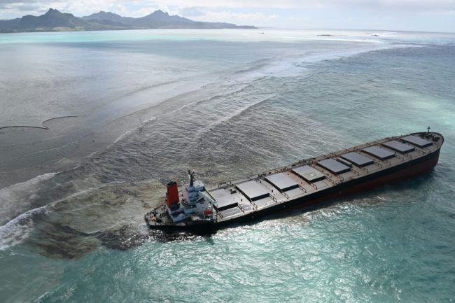 Mauritius Declares Environmental Emergency Over Oil Spill From Cargo Ship
