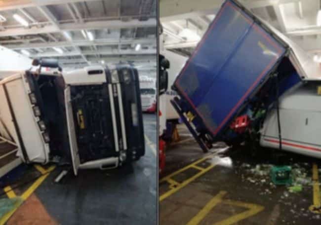 Real Life Incident: Ro-Ro Vessel Rolls Heavily And Tips Trucks