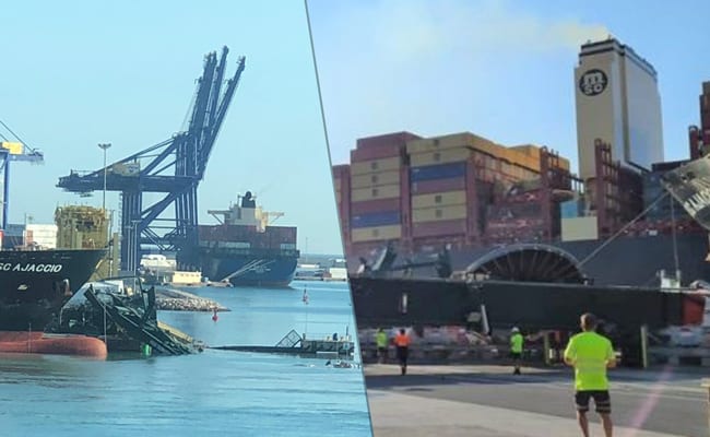 Video: MSC’s Giant Container Ship Collides With Gantry Crane In Valencia, Spain