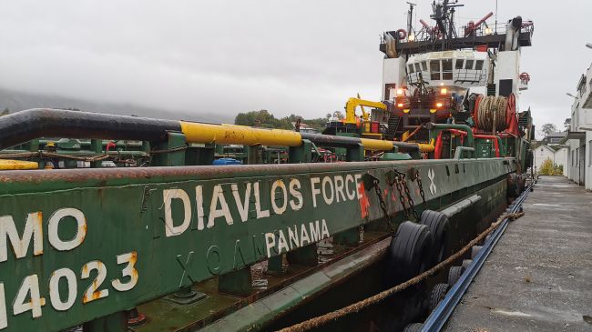 MV Diavlos Force in harbour in Norway - Source ITF