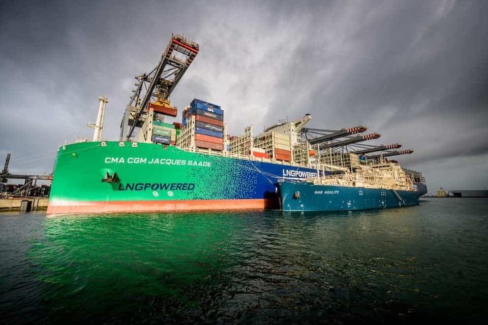 CMA CGM JACQUES SAADE Rotterdam LNG Bunkering