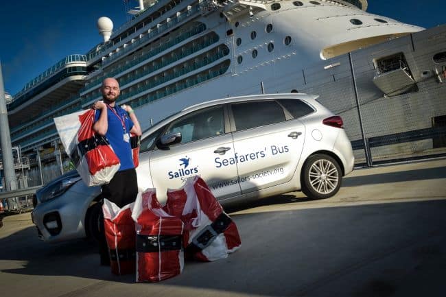 Santa Of The Sea Delivers Christmas To Cruise Workers Locked Down At Sea