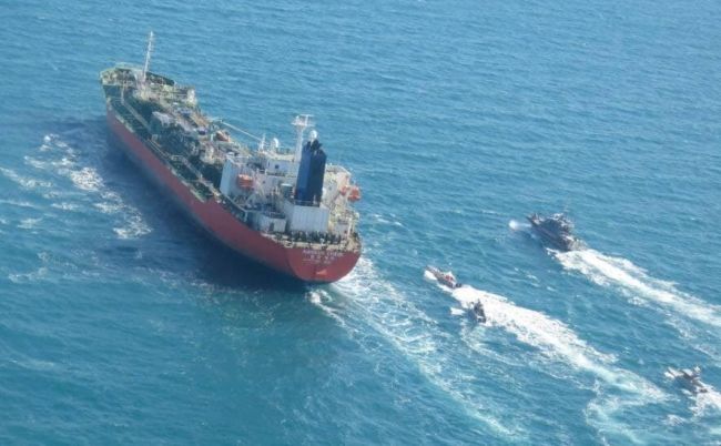 South Korean Flag of South Korea flagged Chemical Tanker HANKUK CHEMI detained by Iranian forces in the Straits of Hormuz while inbound to Fujairah