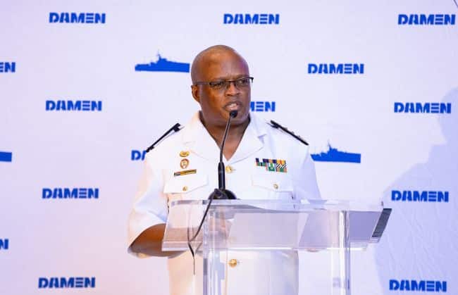 Address by Chief of the South African Navy, Vice Admiral Mosiwa Hlongwane (LR)