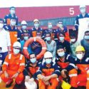 Team Sagar Shakti with the rescued seafarers
