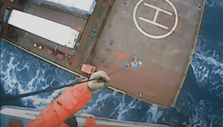 Watch: Coast Guard Medevac Containership Crew Member Off the Coast of Washington