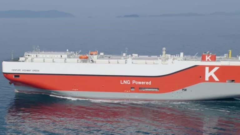 Watch: “K” LINE’s First LNG-Fueled Car Carrier To Accelerate GHG Reduction