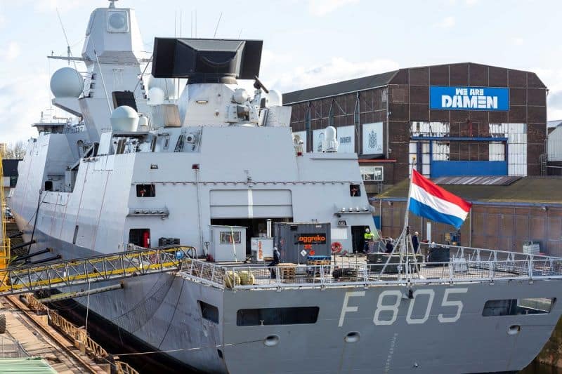 Damen Shiprepair Amsterdam readies HNLMS Evertsen for voyage to Japan