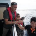 Ian Urbina on a reporting trip in Indonesia. Photo courtesy of the Outlaw Ocean Project, all rights reserved