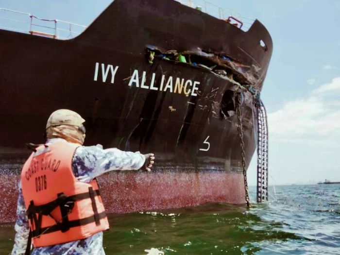 Tanker Ship And Cargo Vessel Collide Near Philippines, Suffer Severe Damage