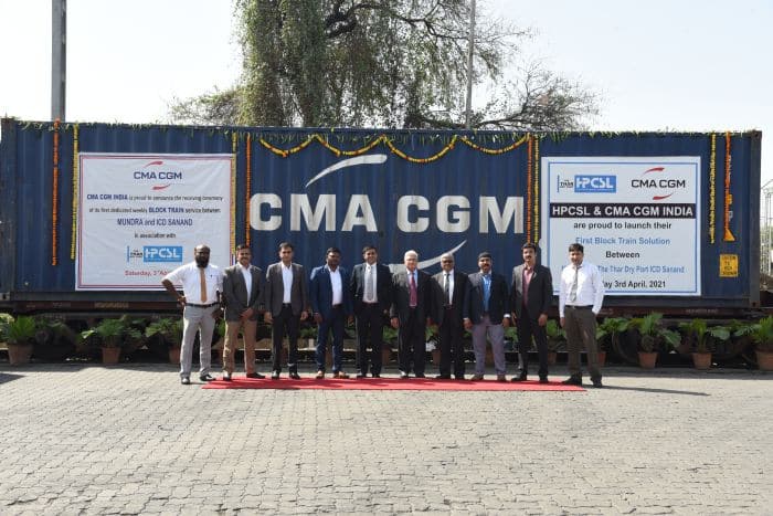 The CMA CGM Group and Hasti Petro Chemical & Shipping Ltd jointly received their first ever Block Train from Mundra to the ICD at Sanand, Gujarat