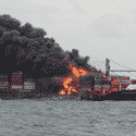 Major fire-reported-on-MV X Press Pearl today off Colombo after a blast occured onboard