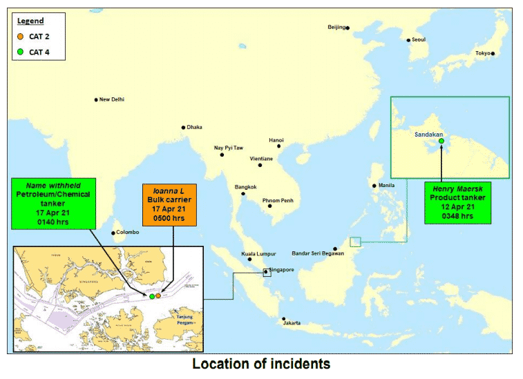 5 Of 7 Incidents Against Ships Reported Occurred In Singapore Strait (Asia, April 2021): ReCAAP ISC