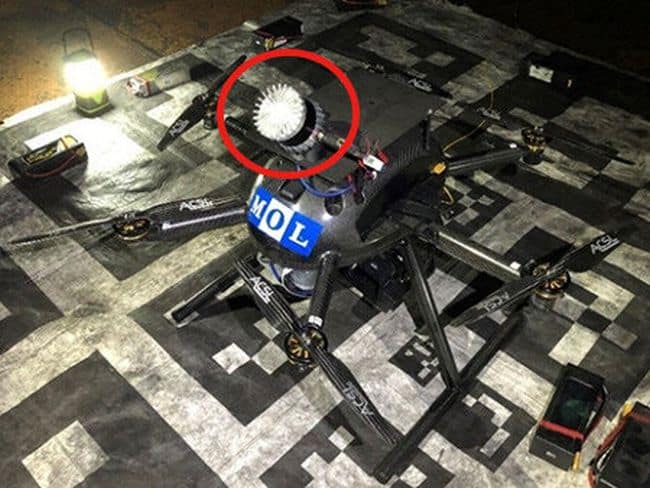 MOL & ACSL Use Flying Drone To Conduct Autonomous Inspection Under Non GNSS And Dark Environment