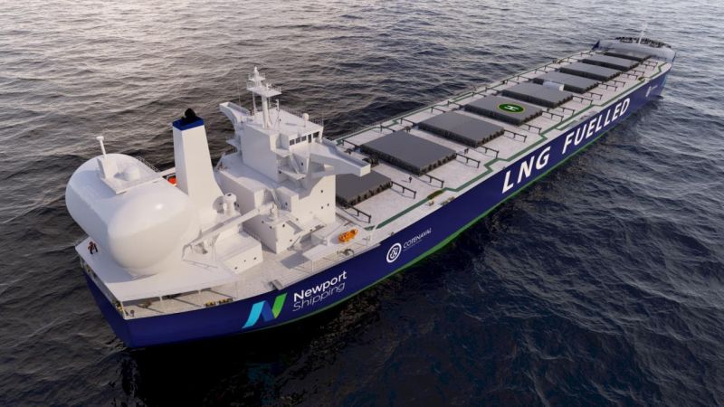 Newport Shipping's LNG retrofit concept for the Capesize vessel class. Credit - NEWPORT SHIPPING