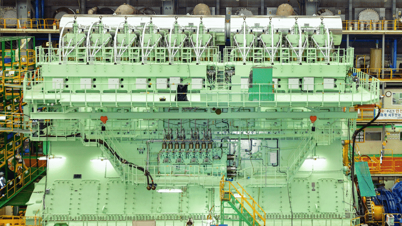 WinGD’s first X92-B built by Hyundai Heavy Industries. HHI has won a number of the newbuild contracts for these engines