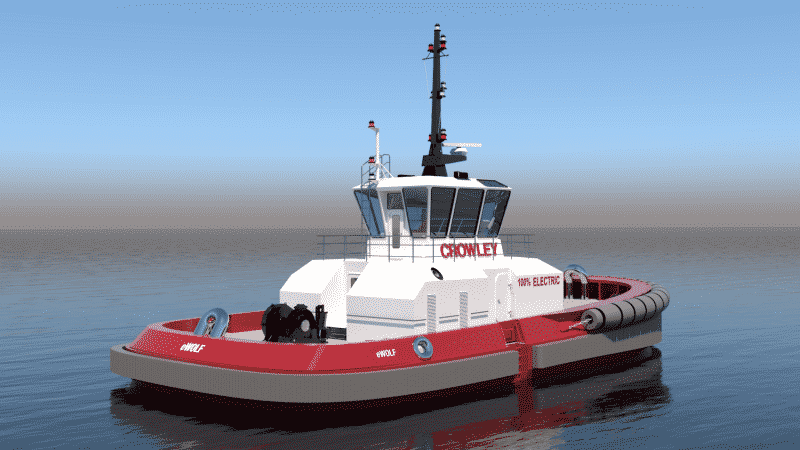Crowley US First fully electric tugboat