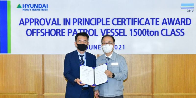 DNV awards AiP to HHI for new offshore patrol vessel design